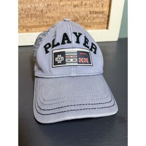 Nintendo Video Game Player Baseball Hat Pre Curved‎ 1 Size Gray